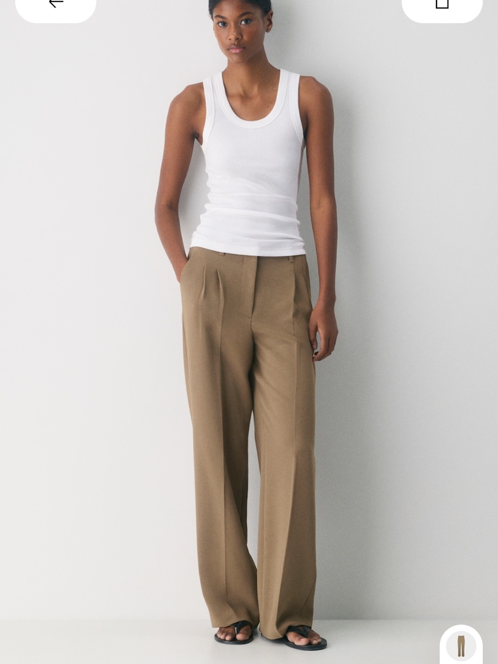 Aritzia wilfred effortless pants in tan size 4